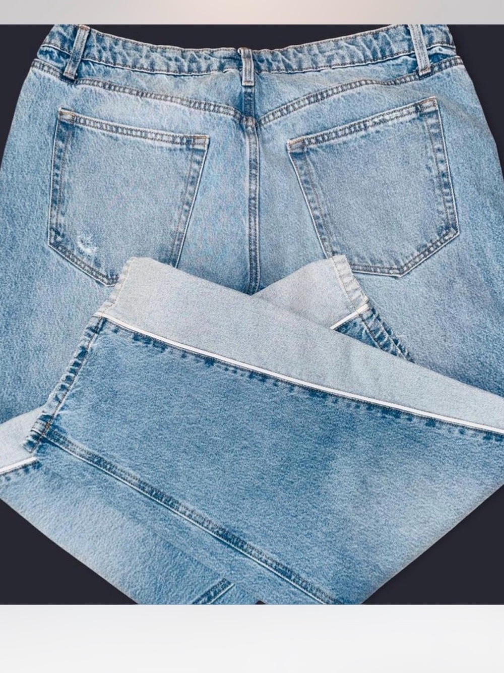 2000s Baggy Wide Leg Jeans 14 Plus Size Streetwear Denim Baddie on the go Curvy - Picture 8 of 8